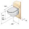 VETUS WALL MOUNTED TOILET TYPE HATO (DC OR AC POWER SUPPLY) - Image 2
