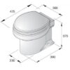 VETUS SOFT CLOSE TOILET TYPE TMWQ, 24 VOLT - Image 2