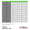 gul junior size guide